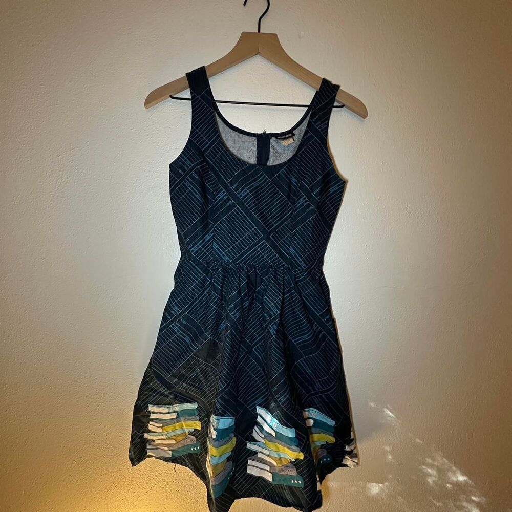 Women's Black and Blue Dress
